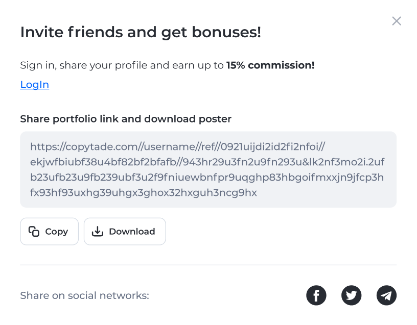 Invite friends and get bonuses!